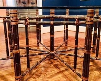 McGuire, Baker Octogonal Bamboo Table 