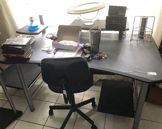 Office desk and accessories