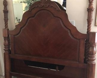 All wood Queen size Headboard , footboard and rails