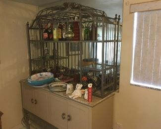 Server with wrought iron display top