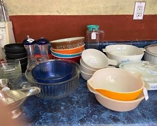 Vintage and contemporary mixing bowls