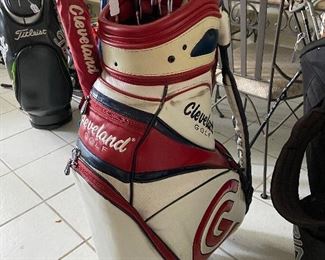 Tour golf bag and clubs