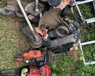 Selection of Stijl and Echo gas powered lawn tools That need a little tlc