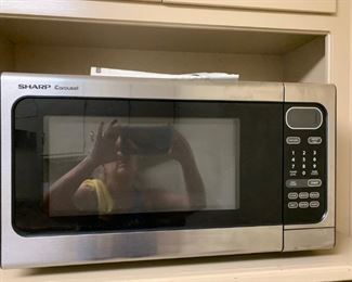 #16	sharp  carousel microwave r408-l stainless 	 $30.00 
