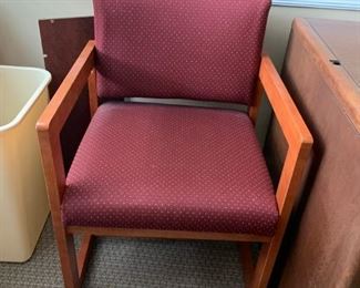 #18	red/burgundy dot side chair 	 $20.00 
