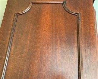 #22	Jacobs credenza with 8 drawers and 2 doors hutch with glass doors 72x20x31-79 with decortive side 	 $275.00 
