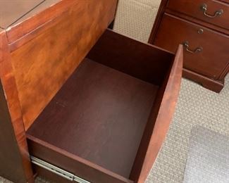 #33	2 drawer wood file cabinet as is drawer bottom are our 30x22x27	 $25.00 
