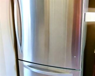 Stainless galley refrigerator
