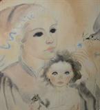 Recently featured in the Kirkland Museum 15 artists Expo. Mina was enough of an artist to execute professional commissions. She has been painting ever since, in Cleveland, Ohio, where she was married in 1933, and in Denver after 1947.Mina Conant is the wife of John Billmyer, a professor of art at Denver University. She also has taught at Denver University at the Denver Art Museum and in the Denver Public schools. Aristocrat Auction prouldly offeres 3 of her works in the 2011 Denver Modernism Auction.