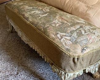 French Upholstered Ottoman