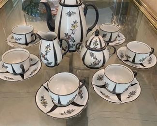 Bavarian Silver Decorated Tea Set