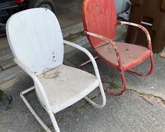 Vintage Metal Porch Rockers