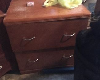 wooden filing cabinet