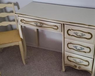 French Provincial Desk and Chair