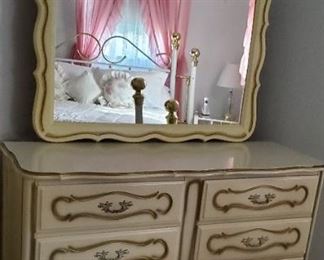 French Provincial Dresser with Mirror