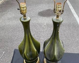 Vintage Green Lamps