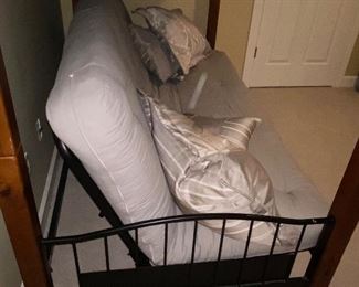 $250 KIDS TWIN BUNK BED WITH FUTON / WOOD AND METAL
79”L x 42”D x 64”H