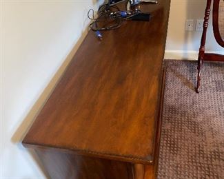 $250 WOOD AND GLASS TV STAND 
60”L x 19.5””D x 30”H