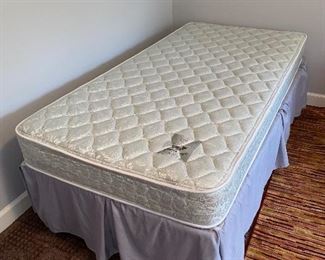 $80 EACH TWIN MATTRESS WITH BOXSPRING AND FRAME-2 AVAILABLE 
MATTRESS MEASURES 74”L x 37.5”W