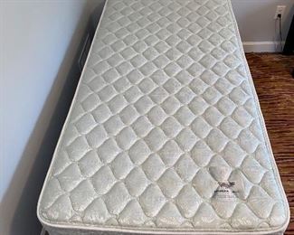 $80 EACH TWIN MATTRESS WITH BOXSPRING AND FRAME-2 AVAILABLE 
MATTRESS MEASURES 74”L x 37.5”W
