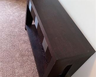 $60 SLIM MODERN BROWN CONSOLE TABLE 
46.25”L x 15.75”D x 30”H