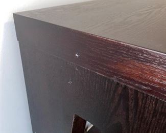 $60 SLIM MODERN BROWN CONSOLE TABLE 
46.25”L x 15.75”D x 30”H