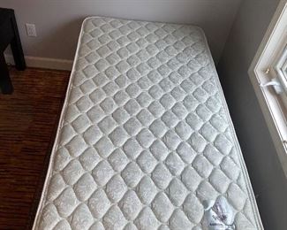 $80 EACH TWIN MATTRESS WITH BOXSPRING AND FRAME-2 AVAILABLE 
MATTRESS MEASURES 74”L x 37.5”W