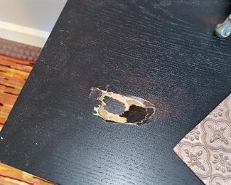 $10 DAMAGED MODERN BROWN NIGHTSTAND 