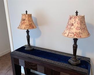 $60 SLIM MODERN BROWN CONSOLE TABLE 
46.25”L x 15.75”D x 30”H