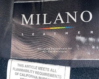 $450 MILANO LEATHER COGNAC BROWN 3 PILLOW SOFA / COUCH FROM ART VAN
94”L x 37”D x 36”H
