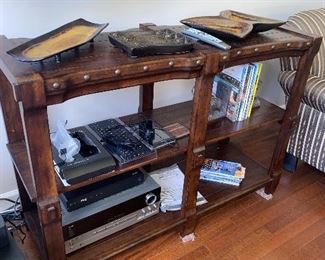$200 WOOD RUSTIC FINISH SOFA TABLE
51”L x 19.5”D x 36”H