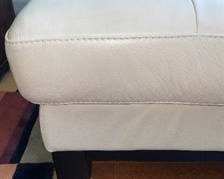 $800 CREAM / BEIGE LEATHER SECTIONAL 
LEFT SIDE
67”L x 37”D x 32”H
RIGHT SIDE
86”L x 38”W x 32”H
TOTAL LENGTH 105”
