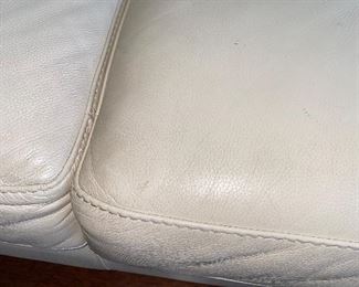 $800 CREAM / BEIGE LEATHER SECTIONAL 
LEFT SIDE
67”L x 37”D x 32”H
RIGHT SIDE
86”L x 38”W x 32”H
TOTAL LENGTH 105”

