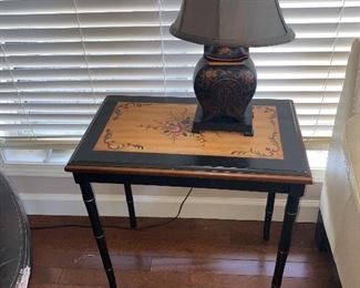 $30 SMALL HAND PAINTED WOODEN SIDE TABLE
23.5”L x 14.5”D x 24.25”H