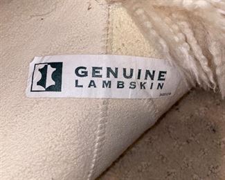 $65 NEW ZEALAND TANNED LAMBSKIN RUG 
76”L x 44”W