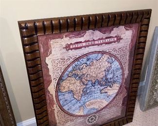 FRAMED MAP WALL ART