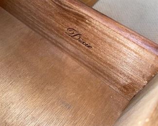 $95 DIXIE MCM VINTAGE DRESSER WITH MIRROR
72”L x 18.5”D x 77”H WITH MIRROR 
30.25”H WITHOUT MIRROR 
