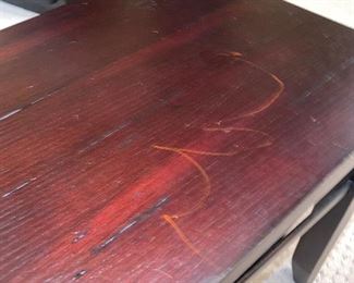 $125 DARK BROWN WOOD SET OF 3 NESTING TABLES 
19”L x 22”W x 22.25”H
15.5”L x 18.5”W x 19.5”H
12”L x 15”W x 16.5”H
