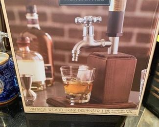 $20 VINTAGE WOOD DRINK DISPENSER
