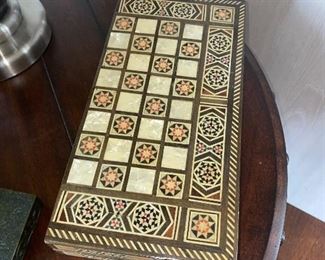 $60 SYRIAN CHESS / CHECKER SET