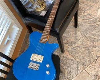 $40 BLUE BASS GUITAR 