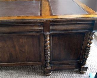 $1,200 SOLID WOOD DOVE TAILED EXECUTIVE DESK FROM MCLAUGHLIN'S FURNITURE NOVI
72.5”W x 36”D x 30.5”H
MSRP $2,500
