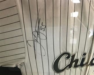 Michael Jordan Autographed Bulls Jersey - 45 and 23, baseball, white sox jersey, baseball bat