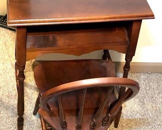 Wooden Desk and Chair
