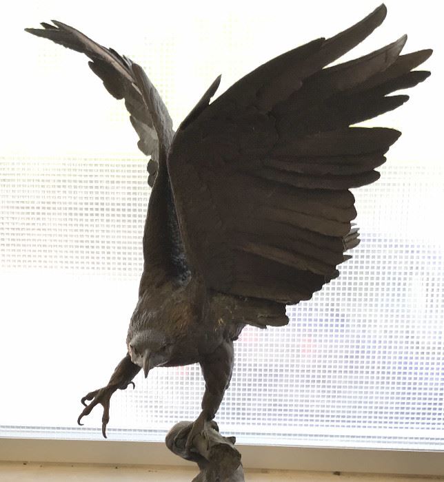 Jules Moigniez Signed Bronze Eagle Statue