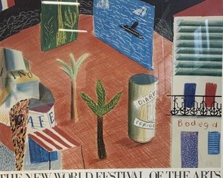 David Hockney Offset Lithograph Advertisement