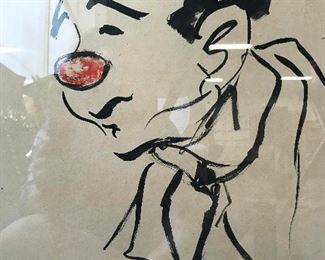 Bily Snel Signed Painting of a Clown
