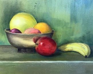 P.Herson Signed Oil Painting on Canvas Still Life