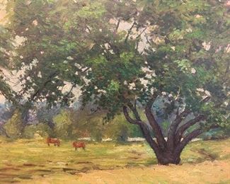 MB Parkinson Signed Landscape Oil Painting