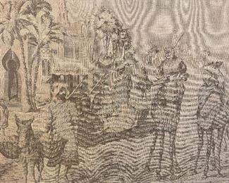 Middle Eastern Framed Tapestry